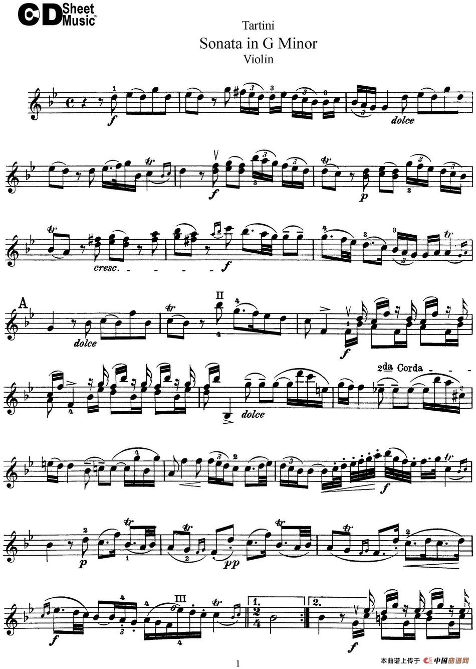 Violin Sonata in G Minor