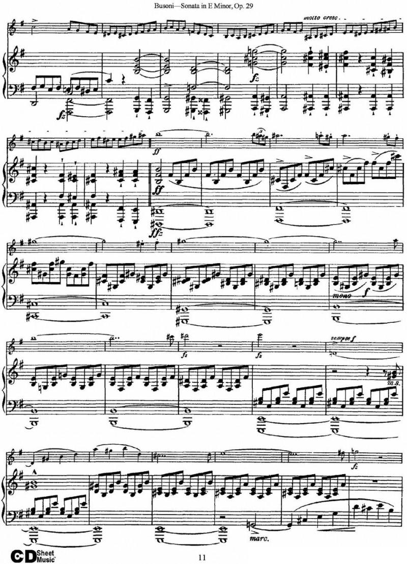 Violin Sonata No.1 in E Minor Op.29（小提琴+钢琴伴奏）