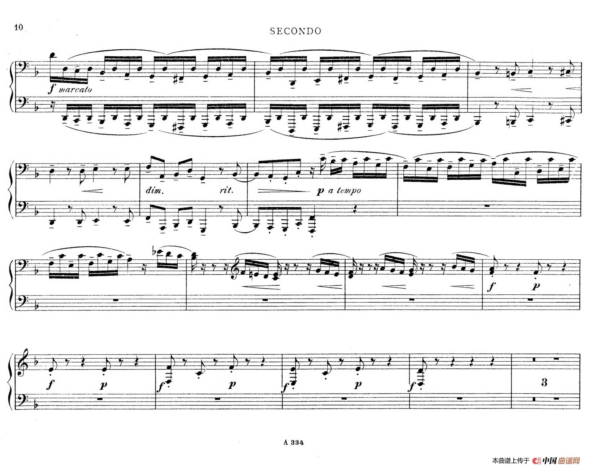 d小调托卡塔与赋格（BWV 565·雷格改编钢琴四手联