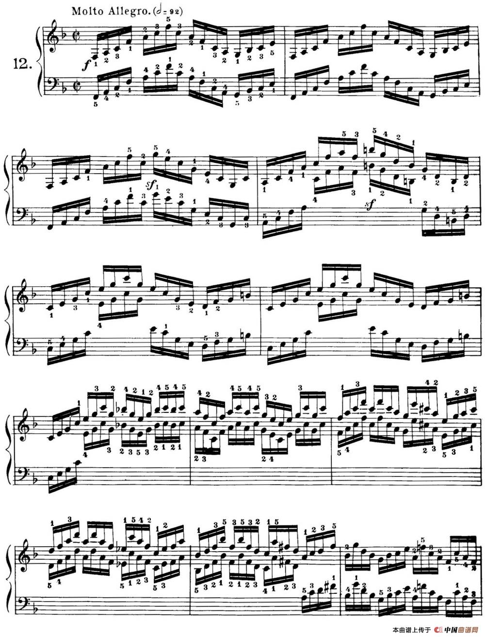 40首车尔尼Op.299钢琴快速练习曲（NO.12）