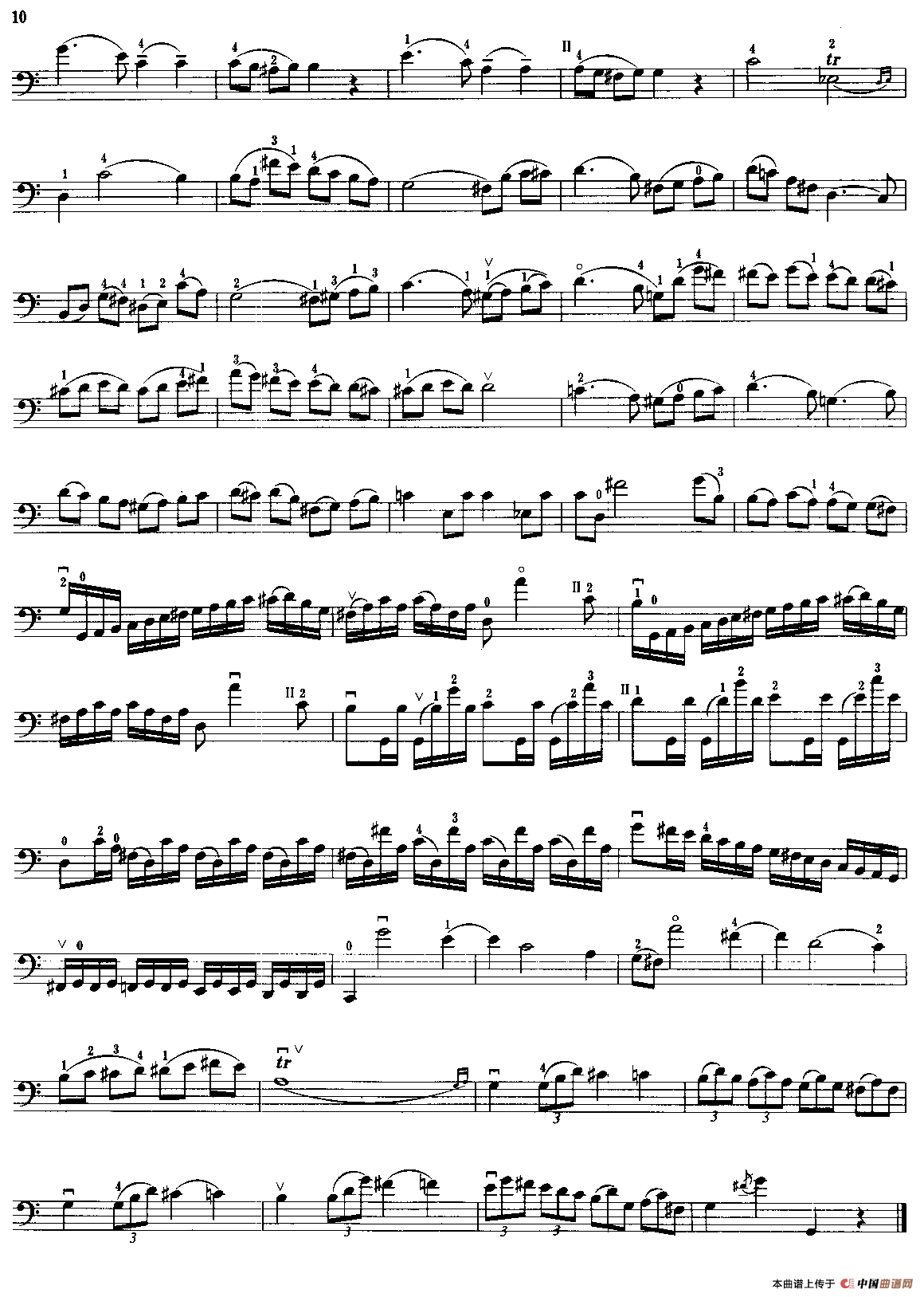C大调奏鸣曲 Op.43（大提琴）小提琴谱