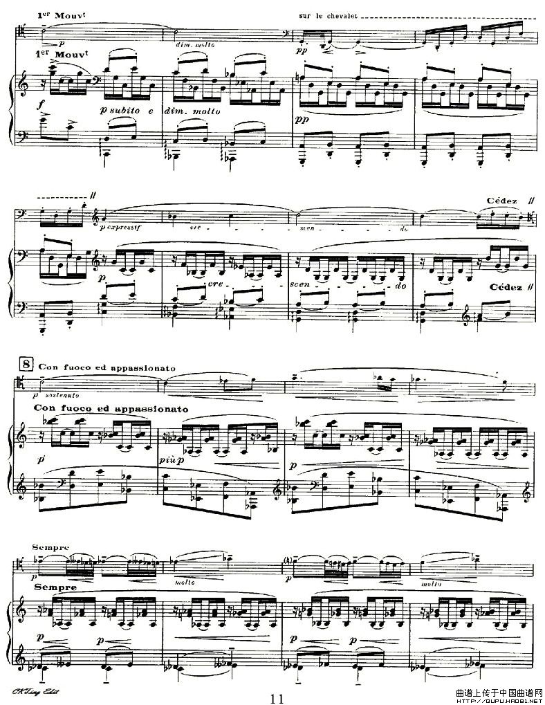 Sonata（大提琴奏鸣曲、大提琴+钢琴）小提琴谱