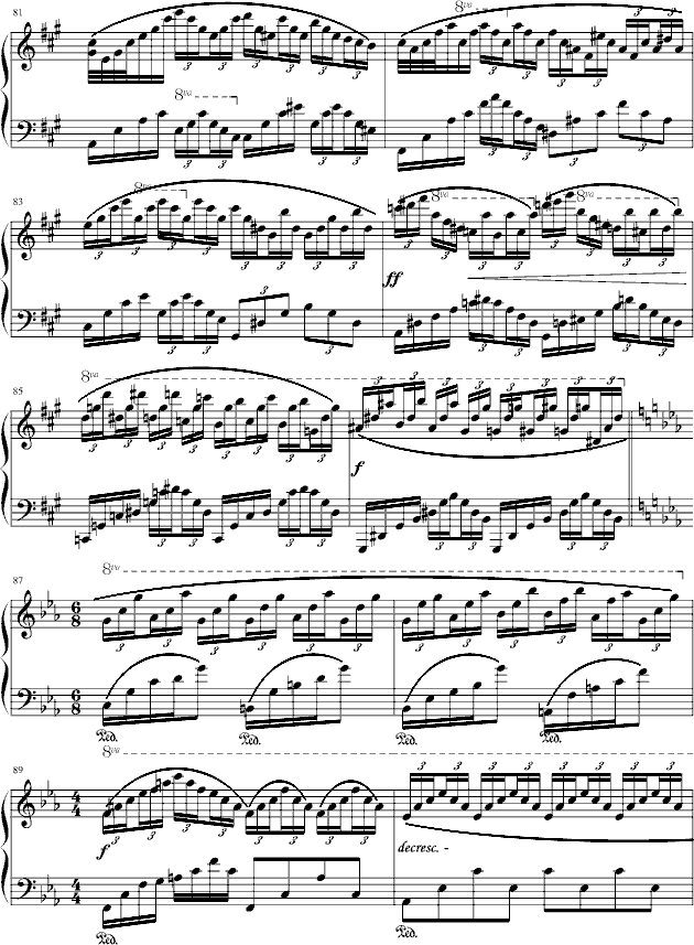 幻想曲第三章(风)钢琴谱
