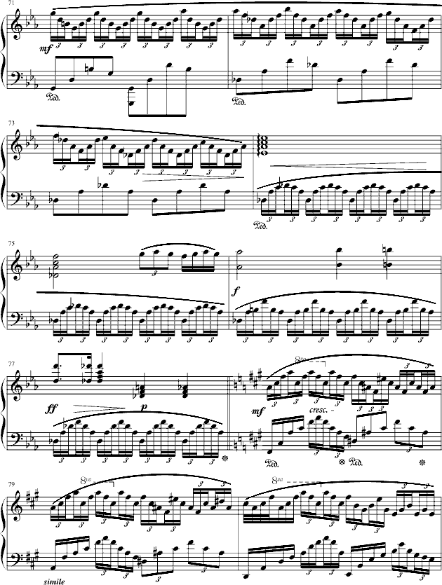 幻想曲第三章(风)钢琴谱