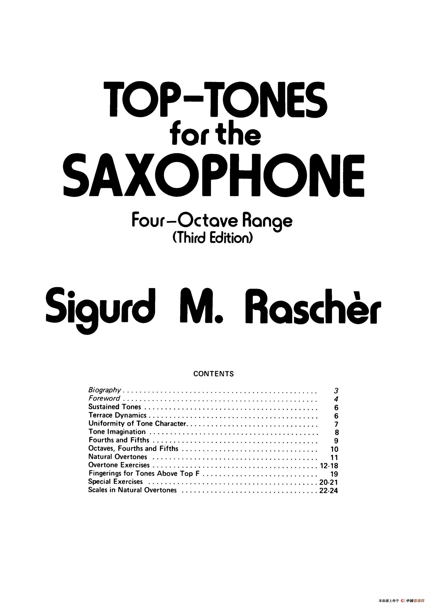 Top Tones for the Saxophone
