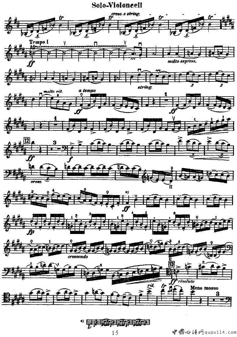 Dvorak - Cello Concerto（德沃夏克-大提琴协奏曲 [大提琴谱]）