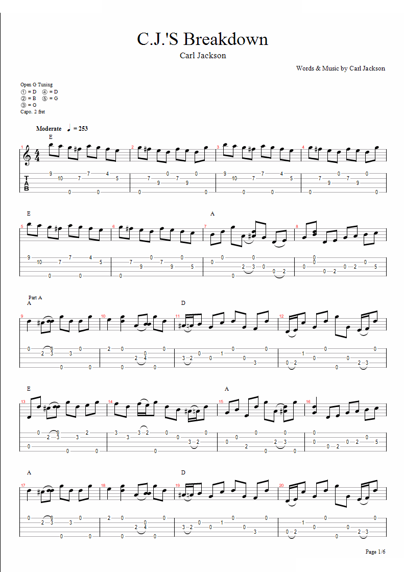 CJ‘s Breakdown吉他谱