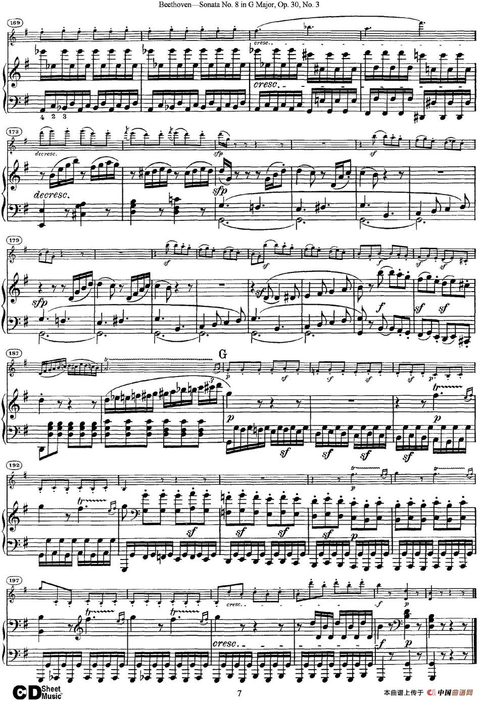 Violin Sonata No.8 in G Major Op.30 No.3（小提琴+钢琴伴奏