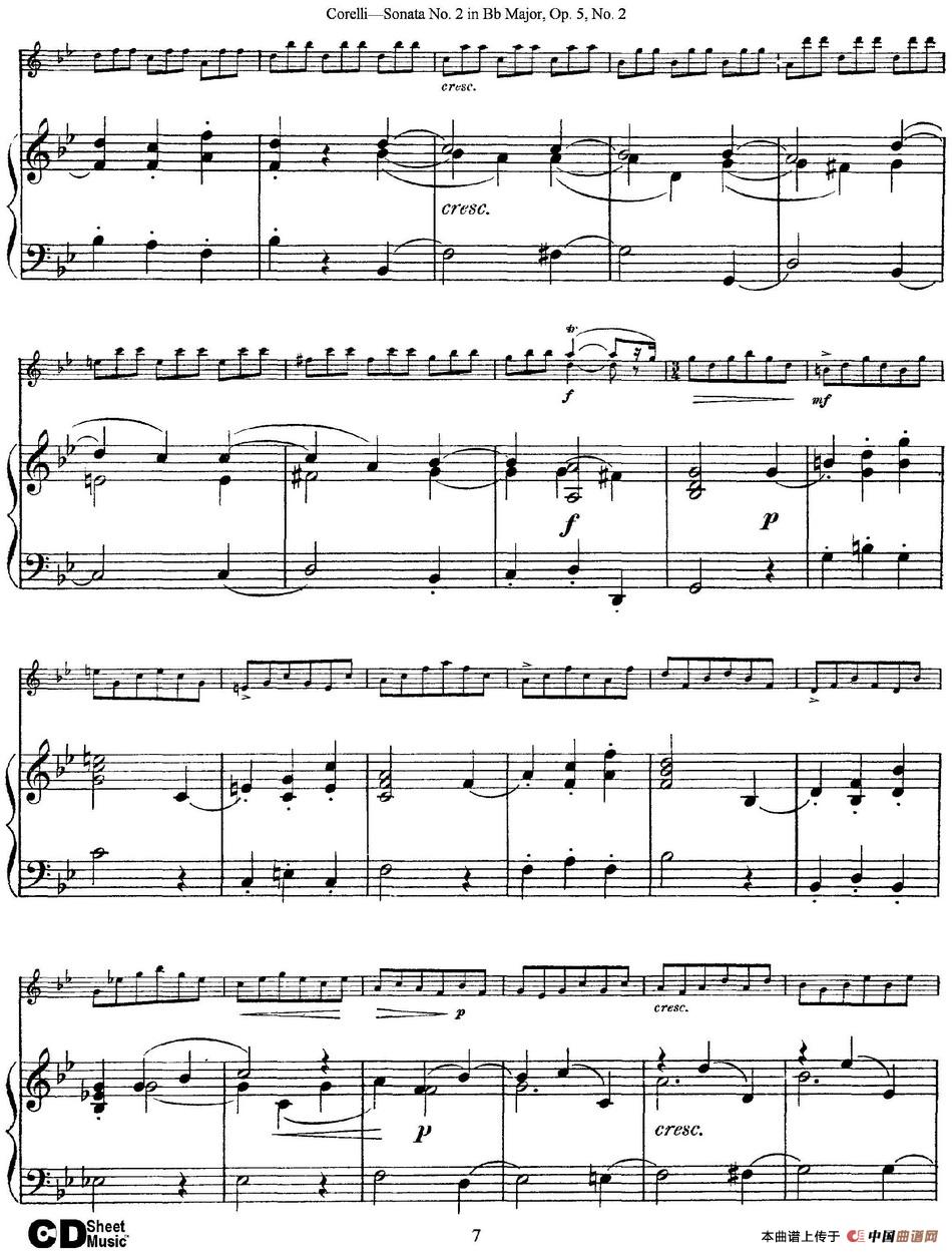 Sonata No.2 in Bb MajorOp.5 No.2（小提琴+钢琴伴奏）