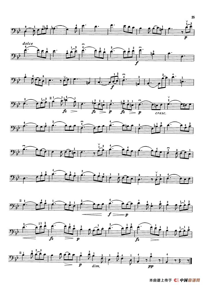 第一奏鸣曲 Op.43（大提琴）小提琴谱