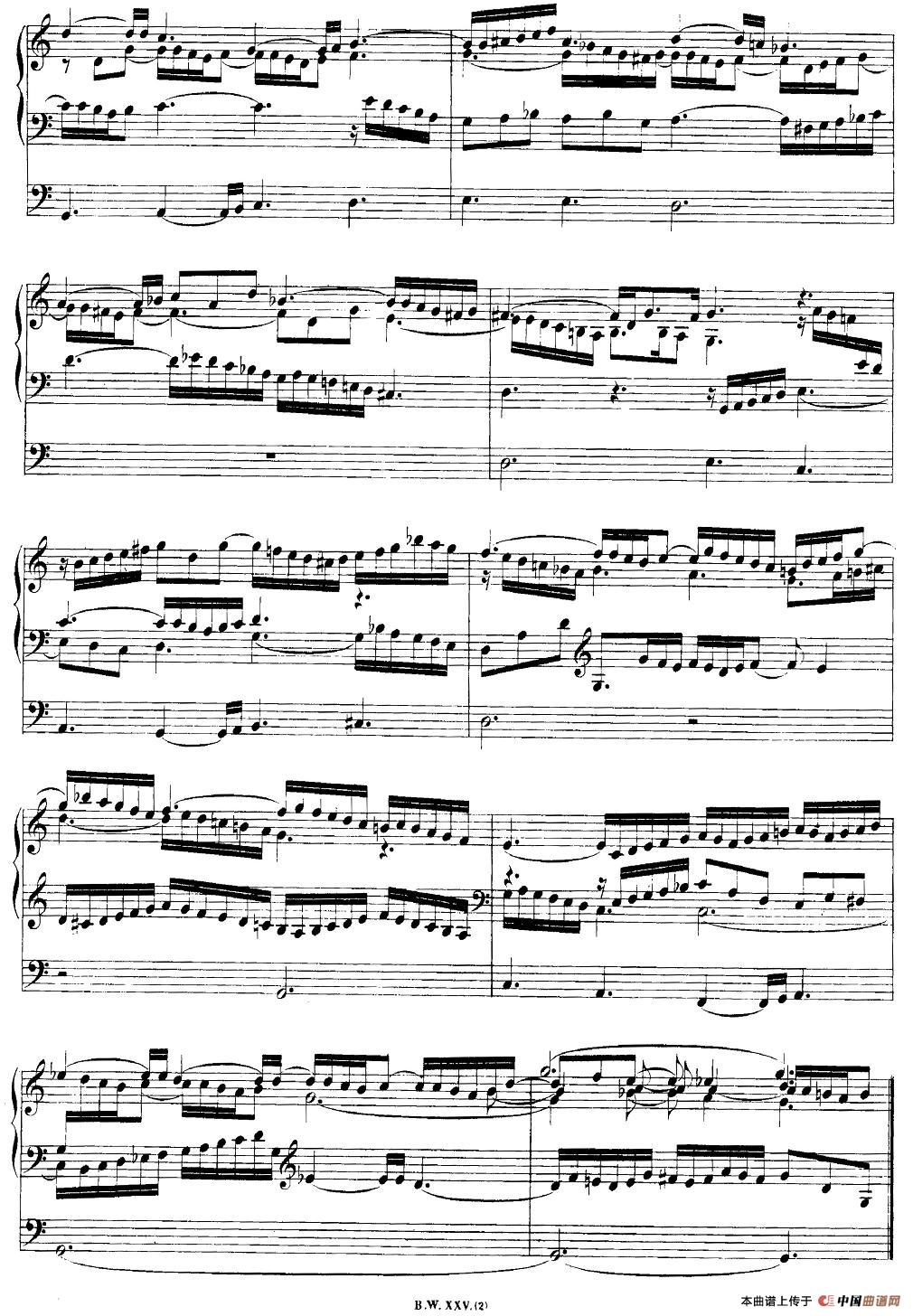 巴赫18首赞美诗前奏曲（17）（双排键电子琴）电子琴谱