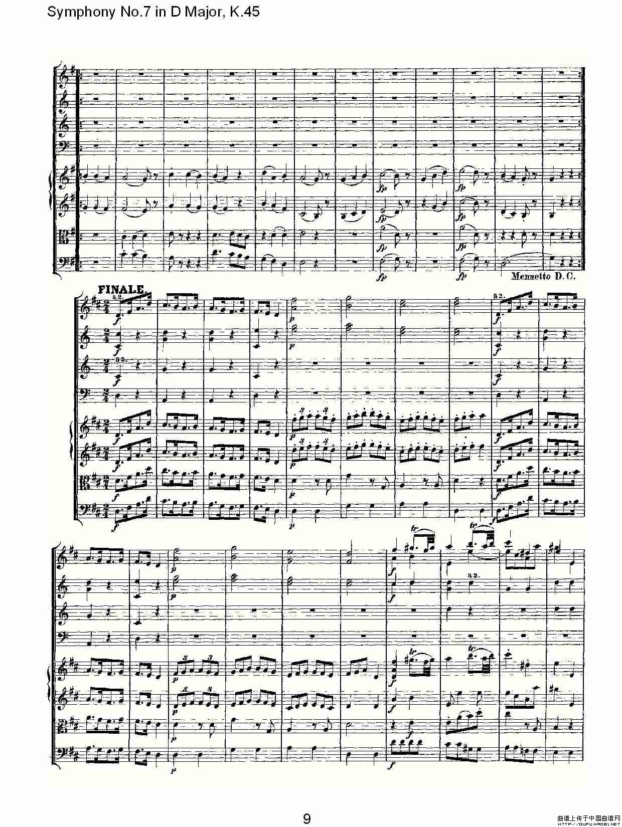 Symphony No.7 in D Major, K.45（D大调第七交响曲K.45）