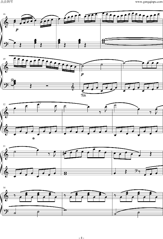 小奏鸣曲（Op20.No.1）第一乐章钢琴谱