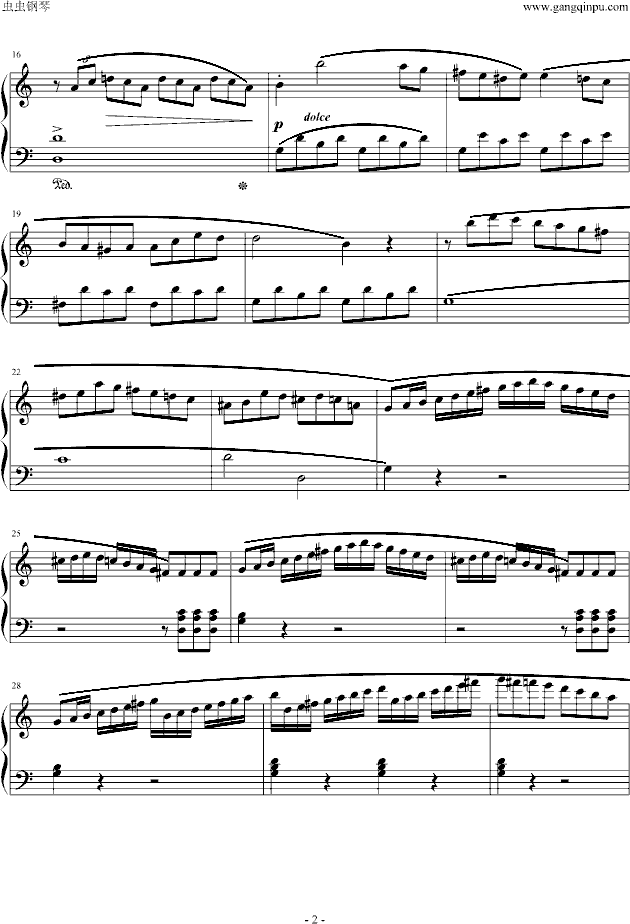 小奏鸣曲（Op20.No.1）第一乐章钢琴谱