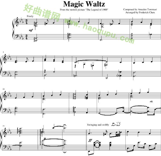 《magic waltz》钢琴谱第2张