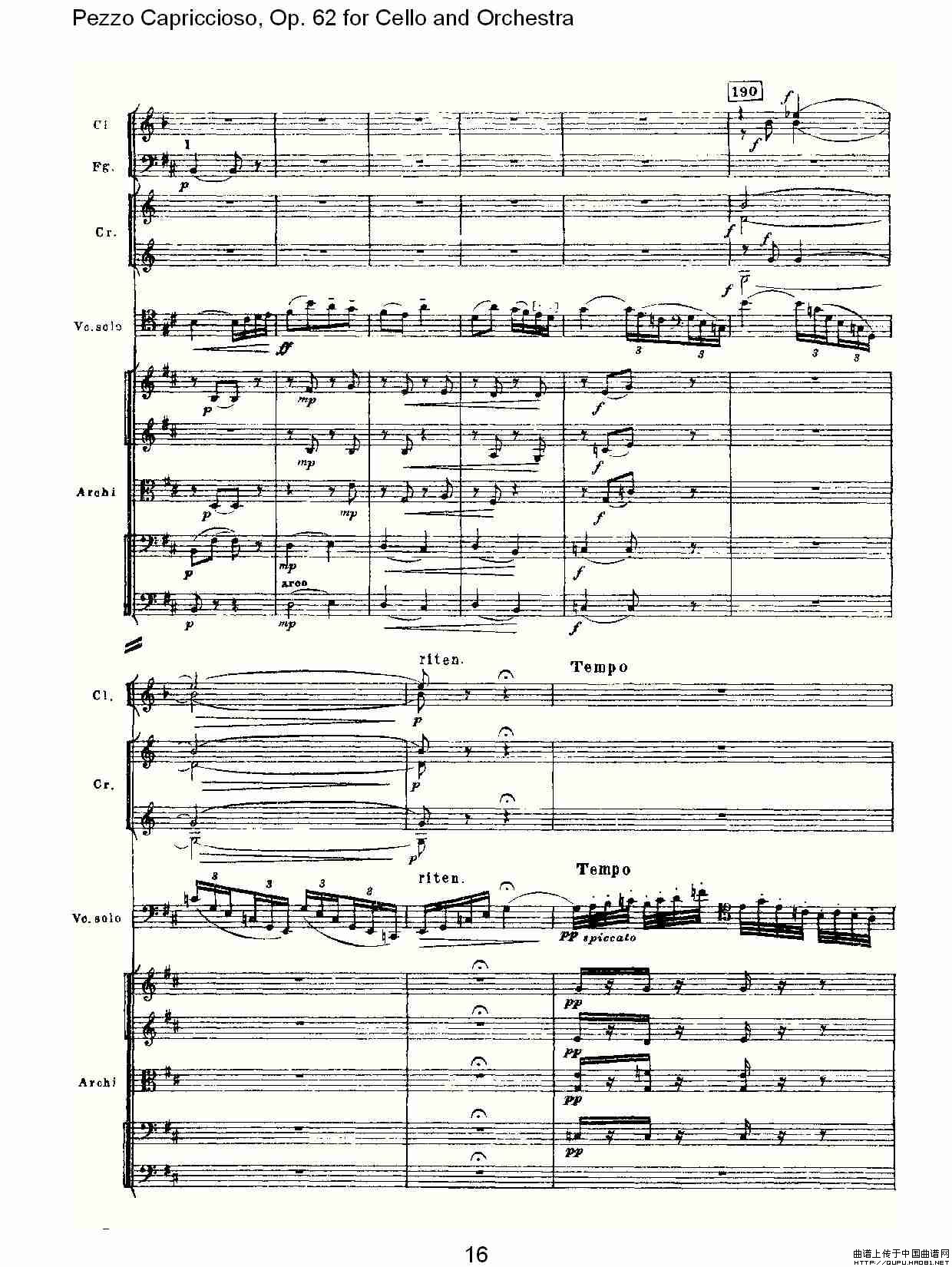 Pezzo Capriccioso Op.62小提琴谱