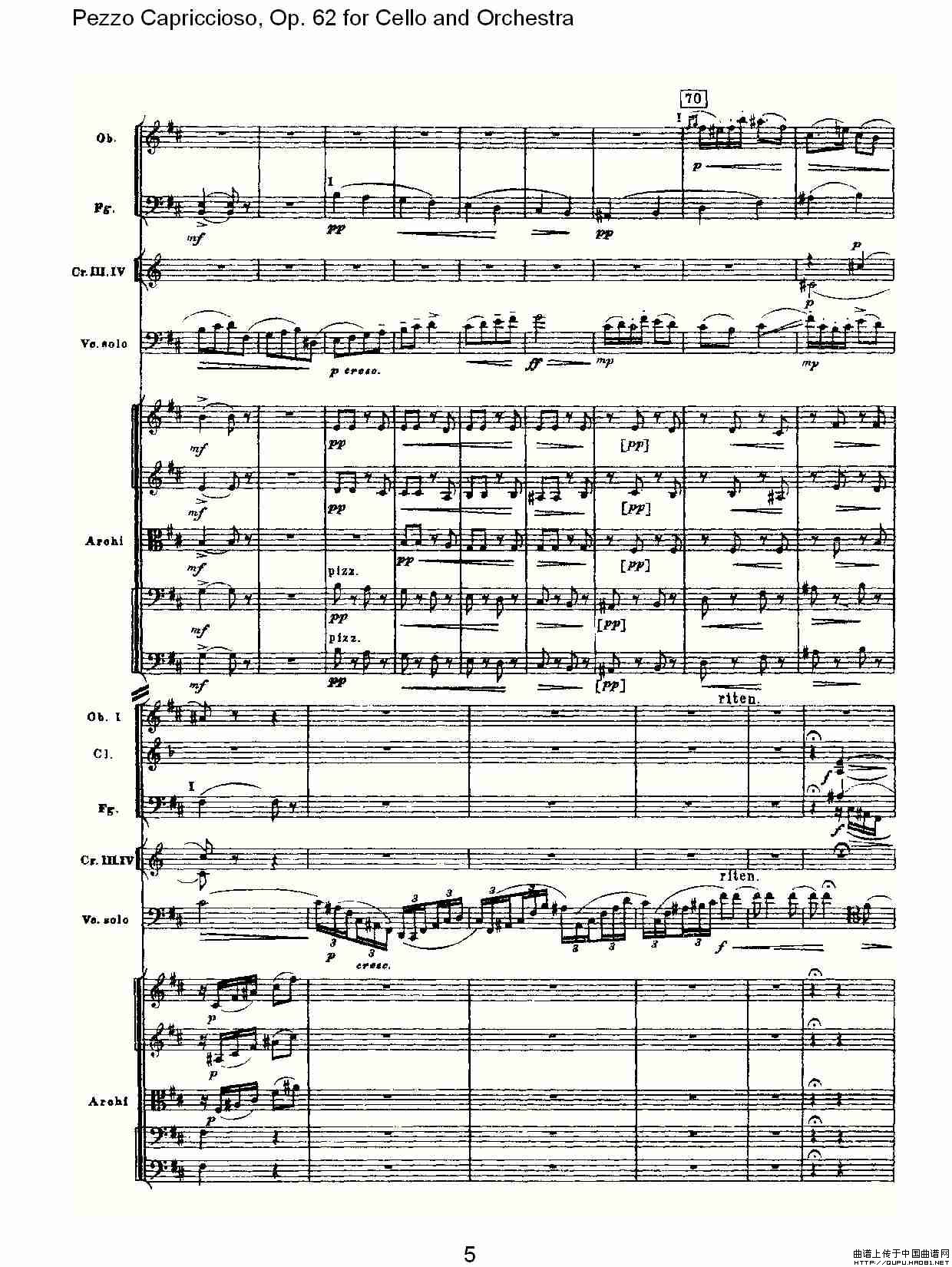 Pezzo Capriccioso Op.62小提琴谱