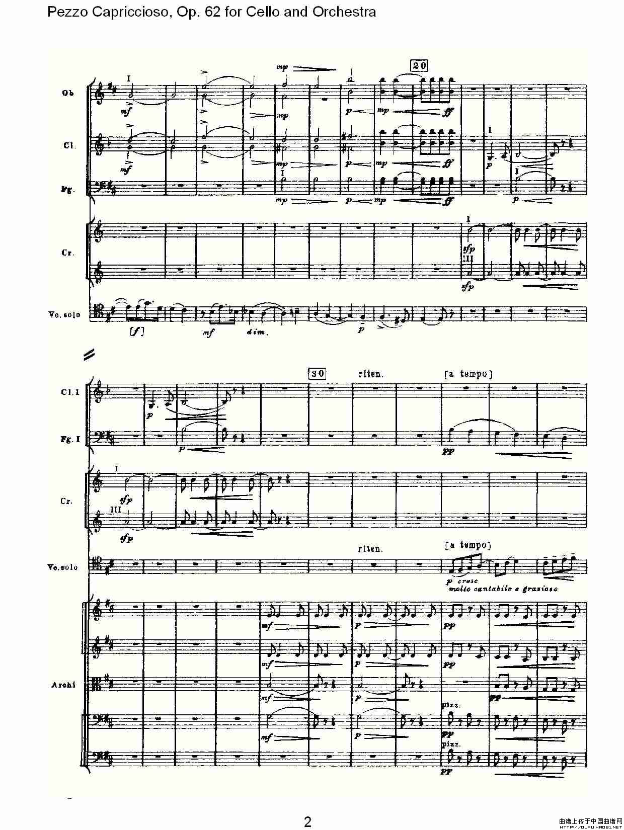 Pezzo Capriccioso Op.62小提琴谱