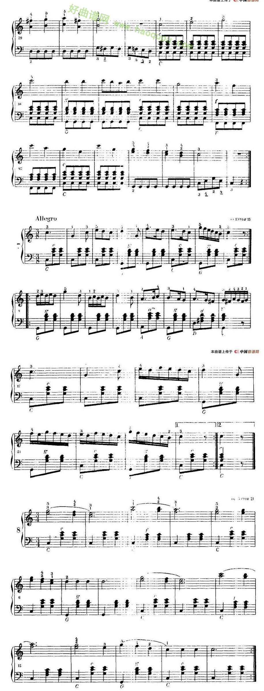 《车尔尼手风琴练习曲集》（1—9）手风琴曲谱第4张