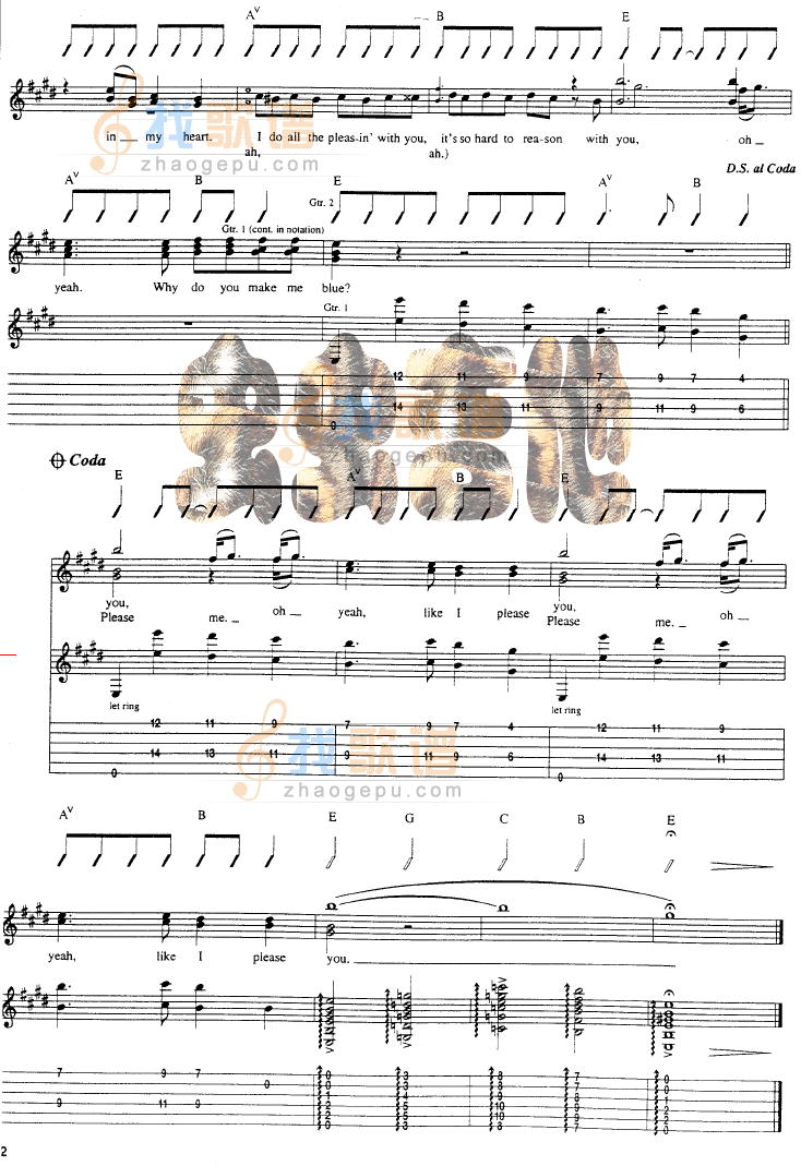 Please Please Me吉他谱( 六线谱)-吉他谱