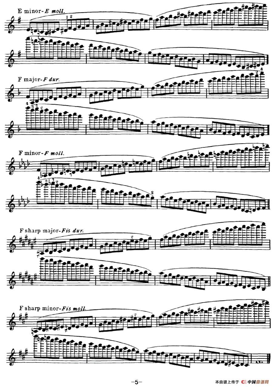 小提琴音阶练习·作品32Scale Studie-E小提琴谱