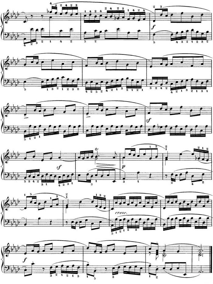巴赫《平均律钢琴曲集·第一卷》之前奏曲（NO.17）