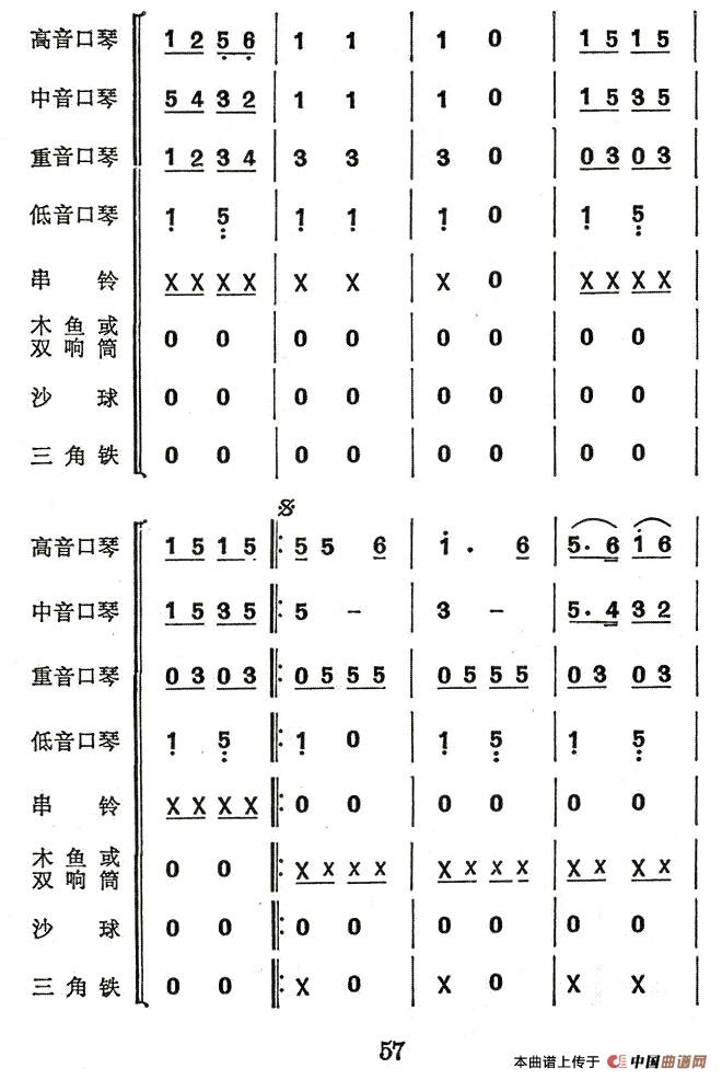 我心爱的小马车（合奏）口琴谱
