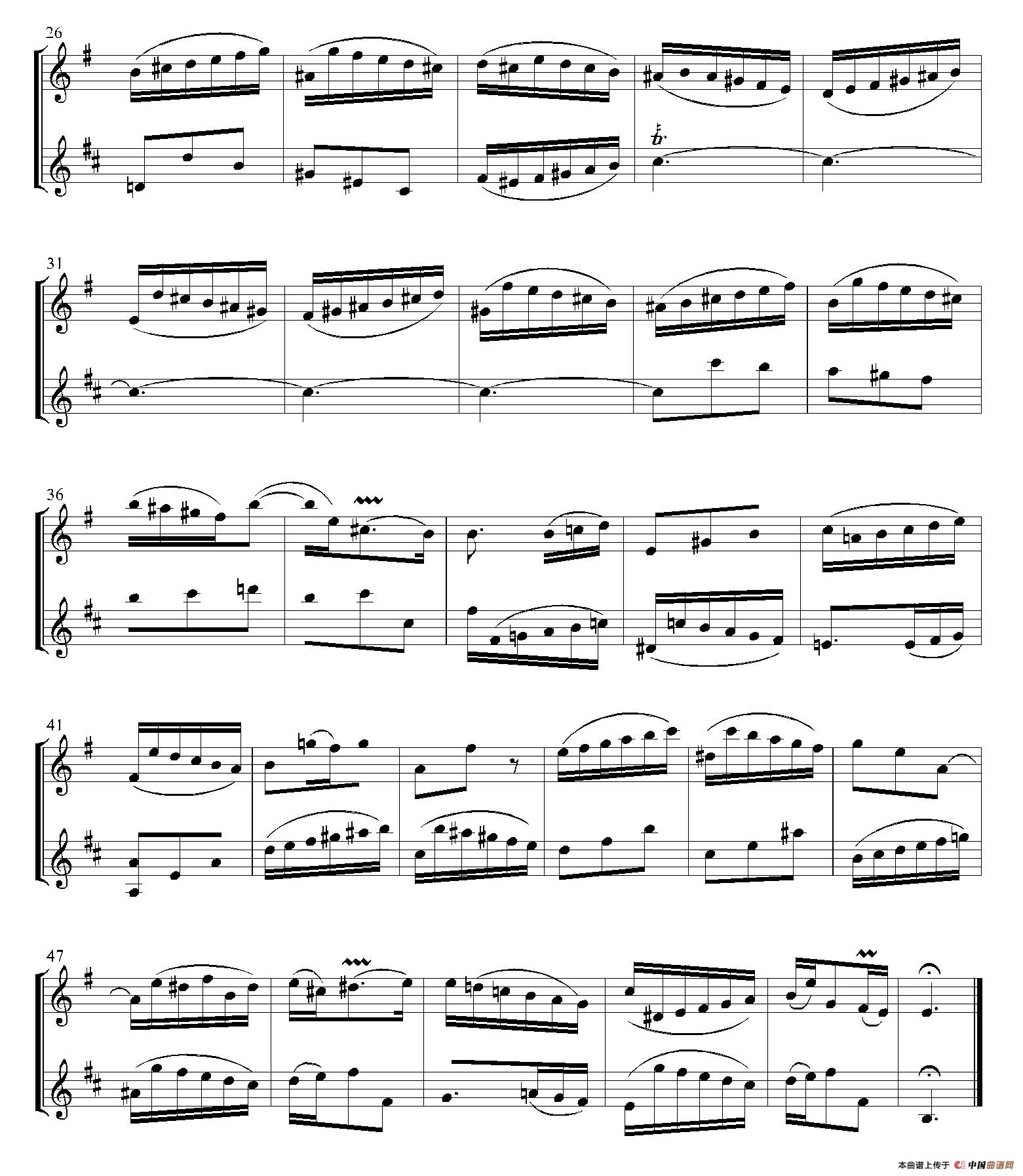 Inventions 巴赫15首创意曲（二重奏—4）萨克斯谱