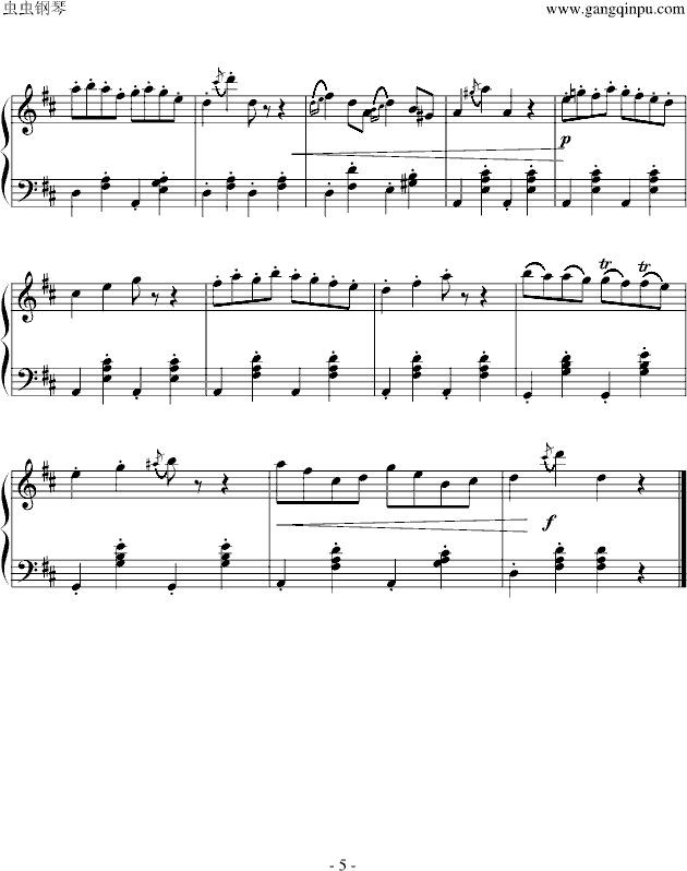 加沃特舞曲-完整版钢琴谱