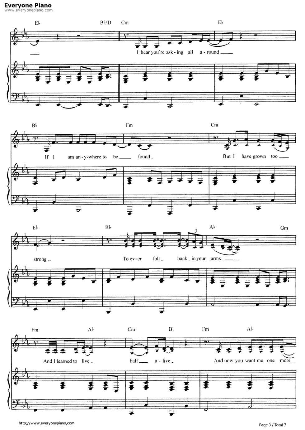 《Jar of Hearts》（Christina Perri演唱）钢琴谱第4张