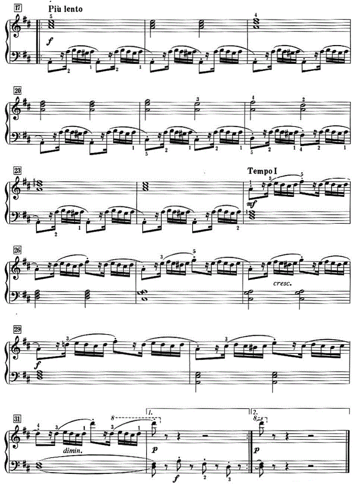 50首莱蒙钢琴练习曲 作品37（NO.41）