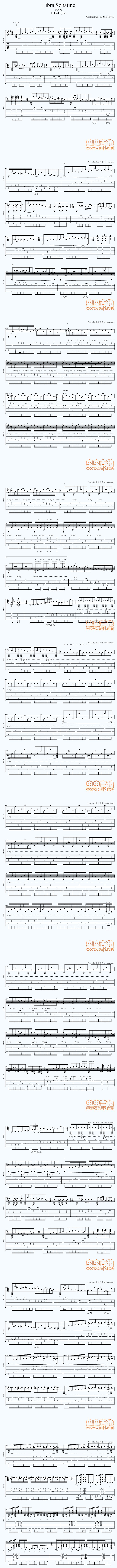 天枰座小奏鸣曲吉他谱