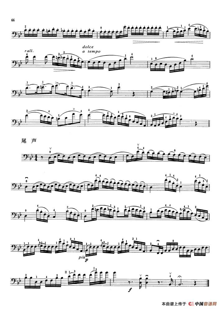 帕奇尼主题与变奏 （大提琴）小提琴谱