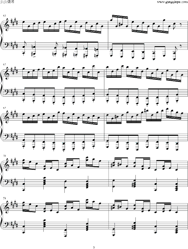克罗地亚狂想曲pure1（现已绝版）钢琴谱