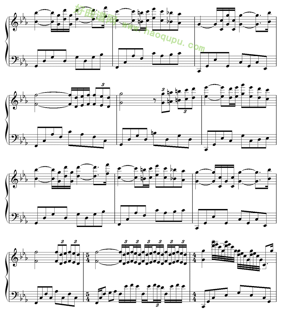 《爱的协奏曲》（理查德.克莱德曼版本） 钢琴谱第4张