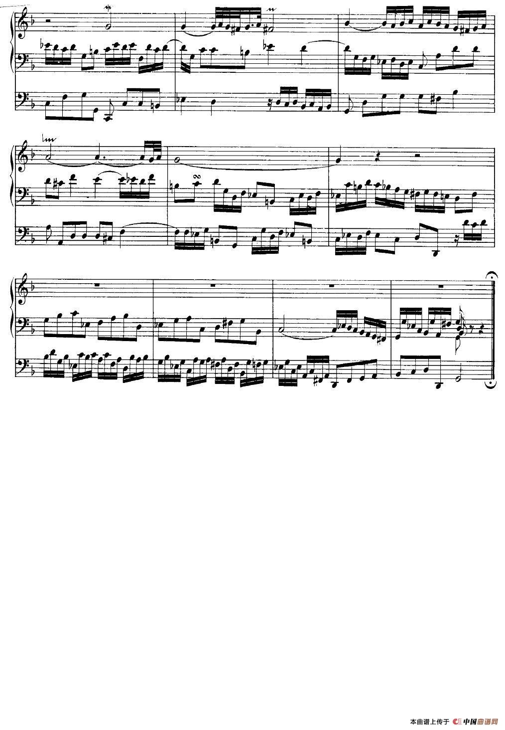 巴赫18首赞美诗前奏曲（10）（双排键电子琴）电子琴谱