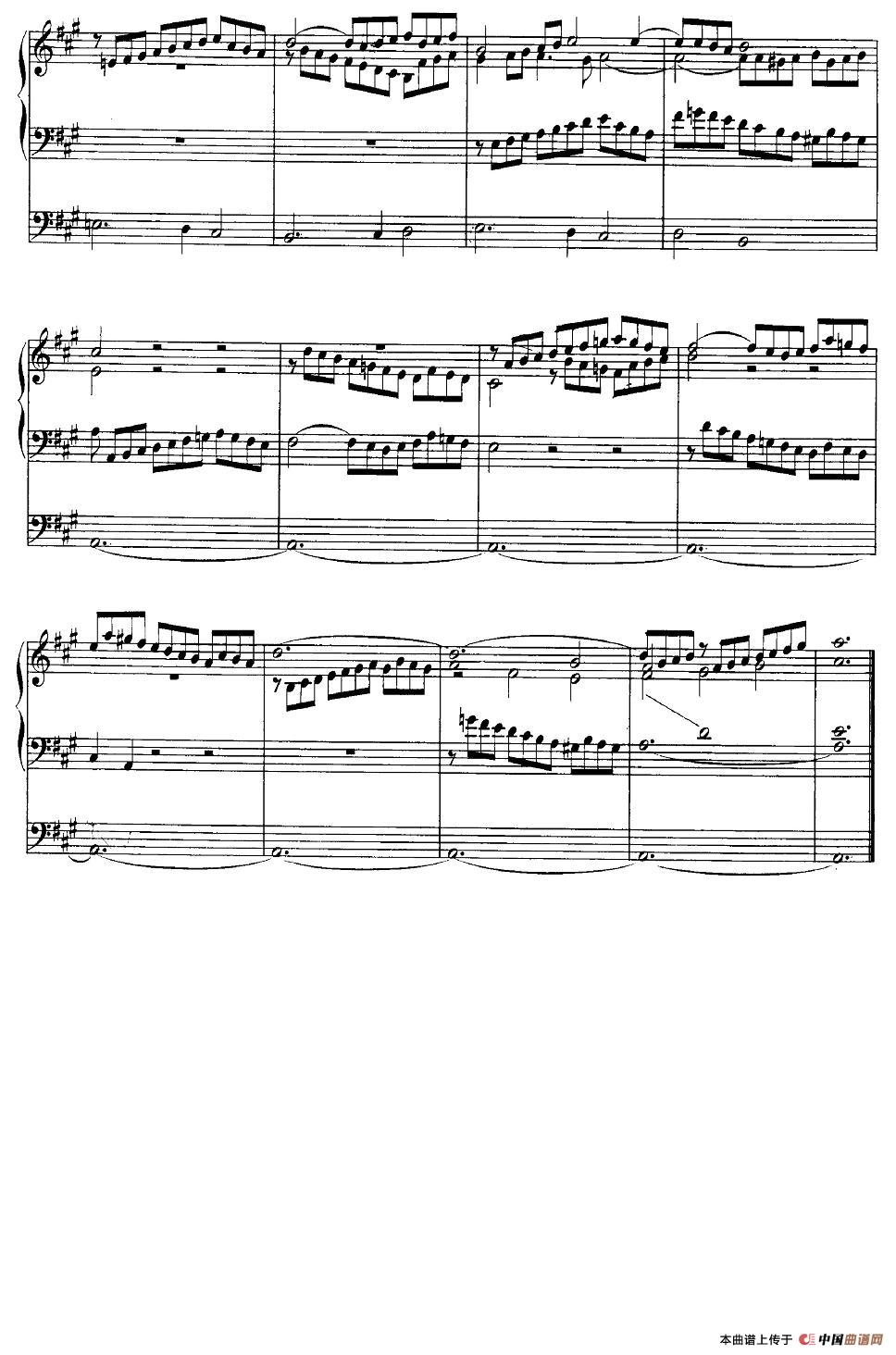 巴赫18首赞美诗前奏曲（6）（双排键电子琴）电子琴谱