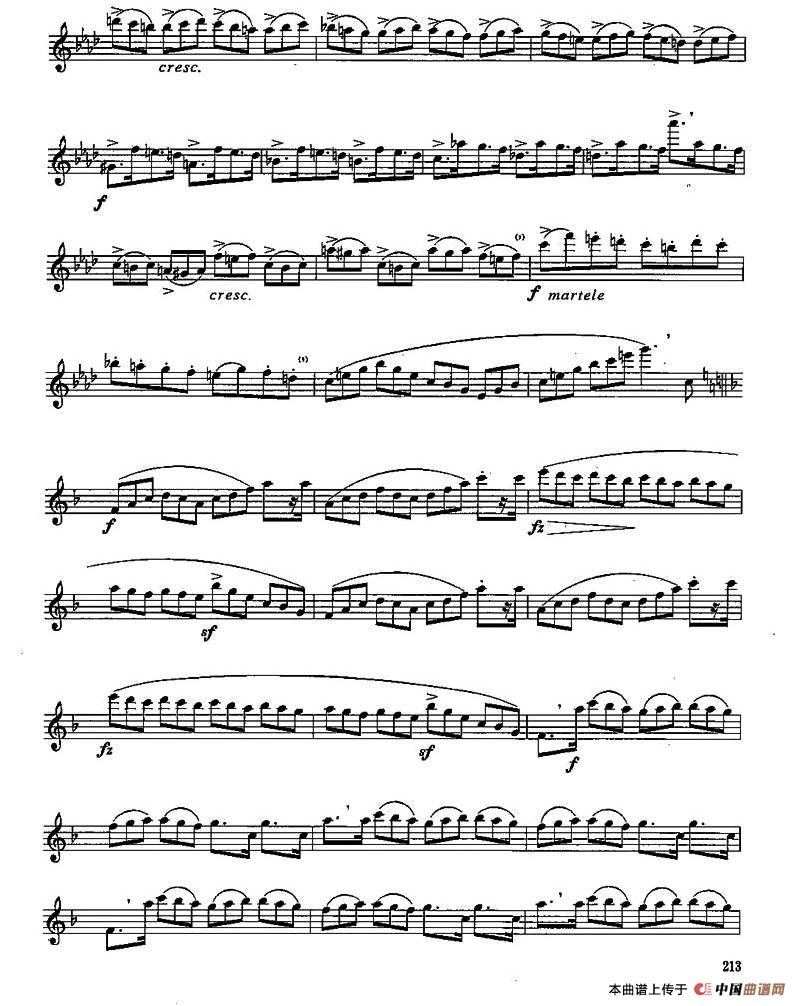 长笛九级考级曲谱（第四部分—3）长笛谱