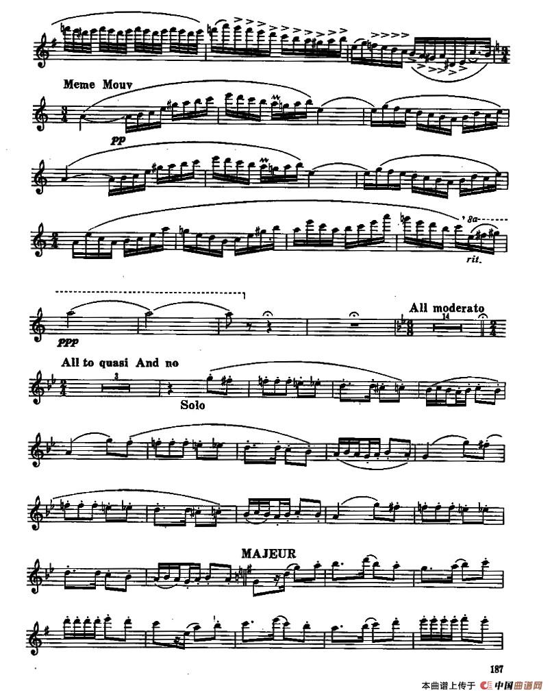 长笛九级考级曲谱（第四部分—1）长笛谱
