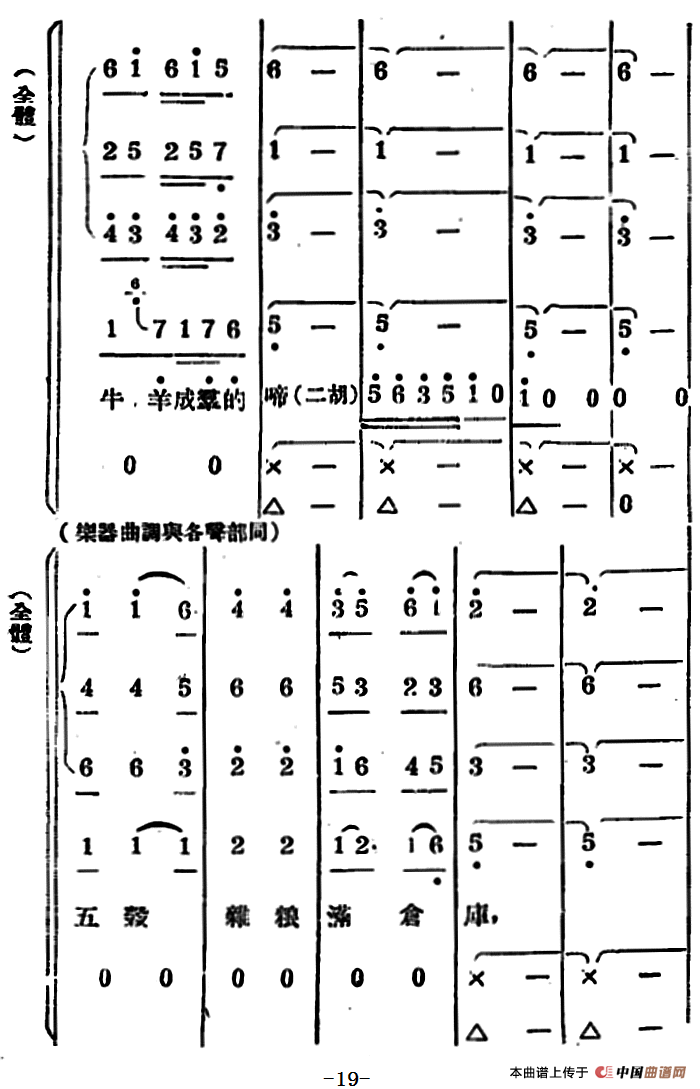 生产大合唱（二幕活报型歌剧）合唱谱