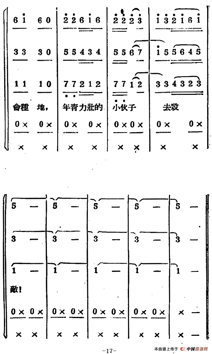 生产大合唱（二幕活报型歌剧）合唱谱