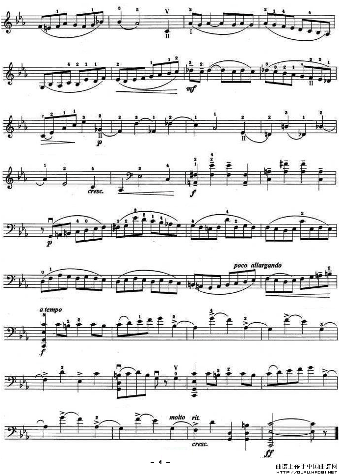C小调协奏曲（第一乐章）小提琴谱