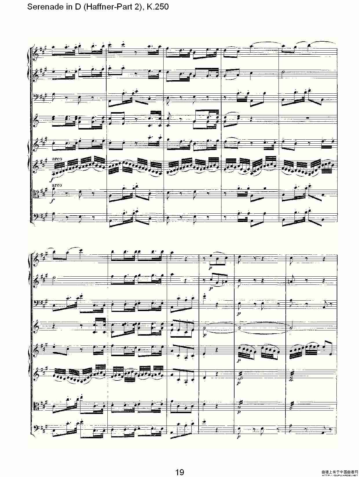 Serenade in D（Haffner-Part 2), K.250    D调小夜）_1