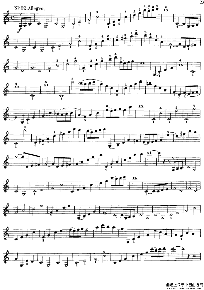 沃尔法特60首练习曲 Op.45（第21-30页）小提琴谱