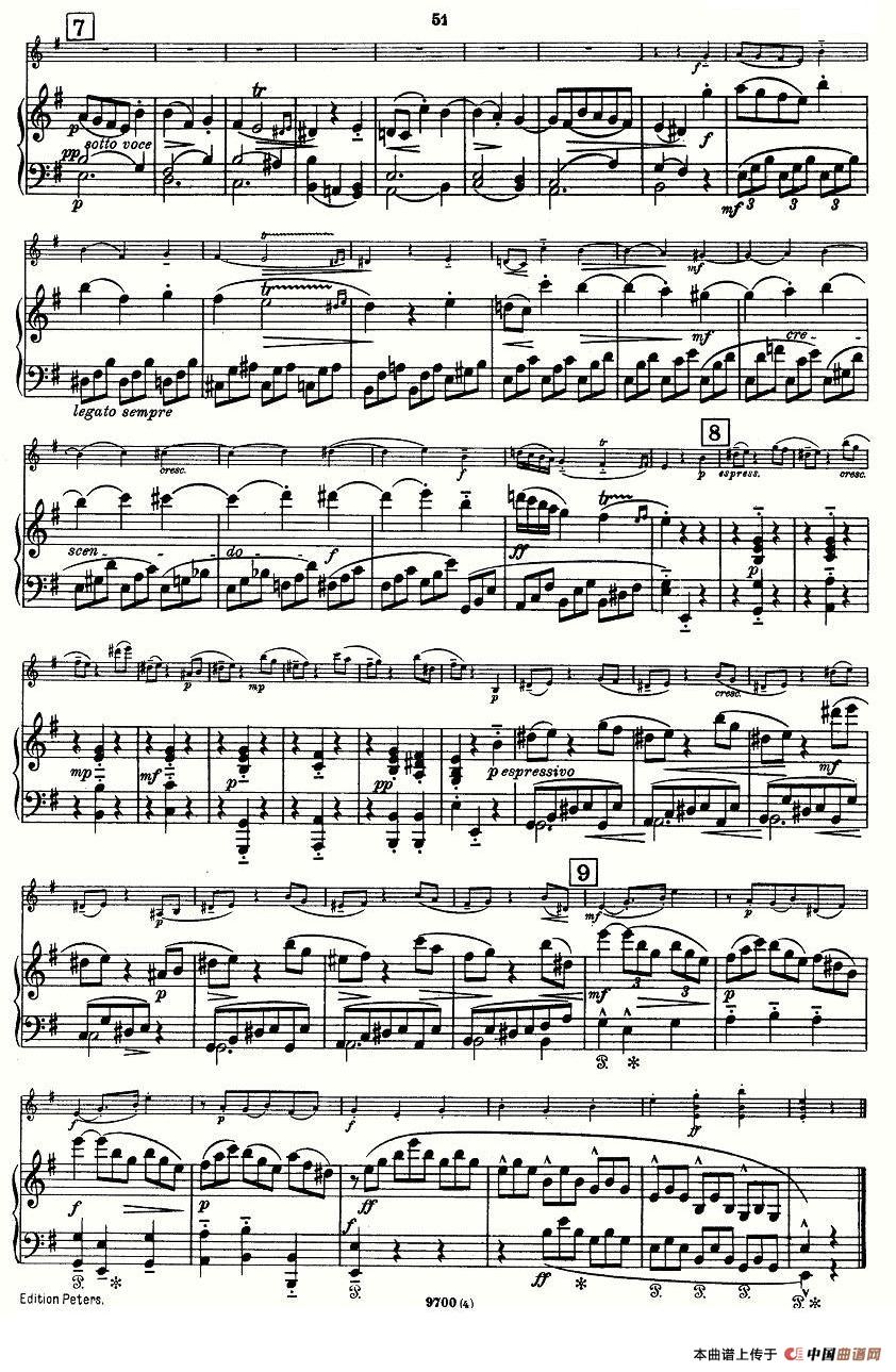 Violin SonataNo.4第四小提琴奏鸣曲小提琴谱