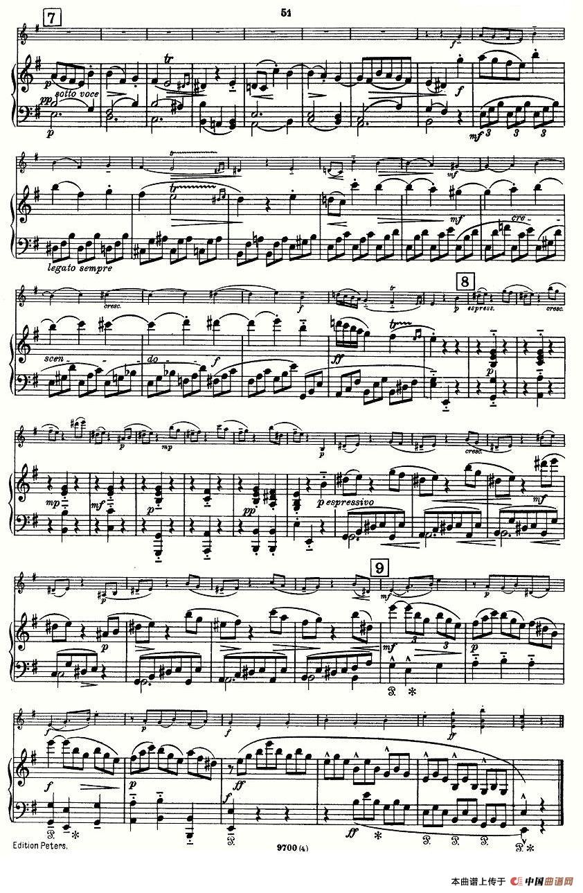 Violin SonataNo.4第四小提琴奏鸣曲小提琴谱