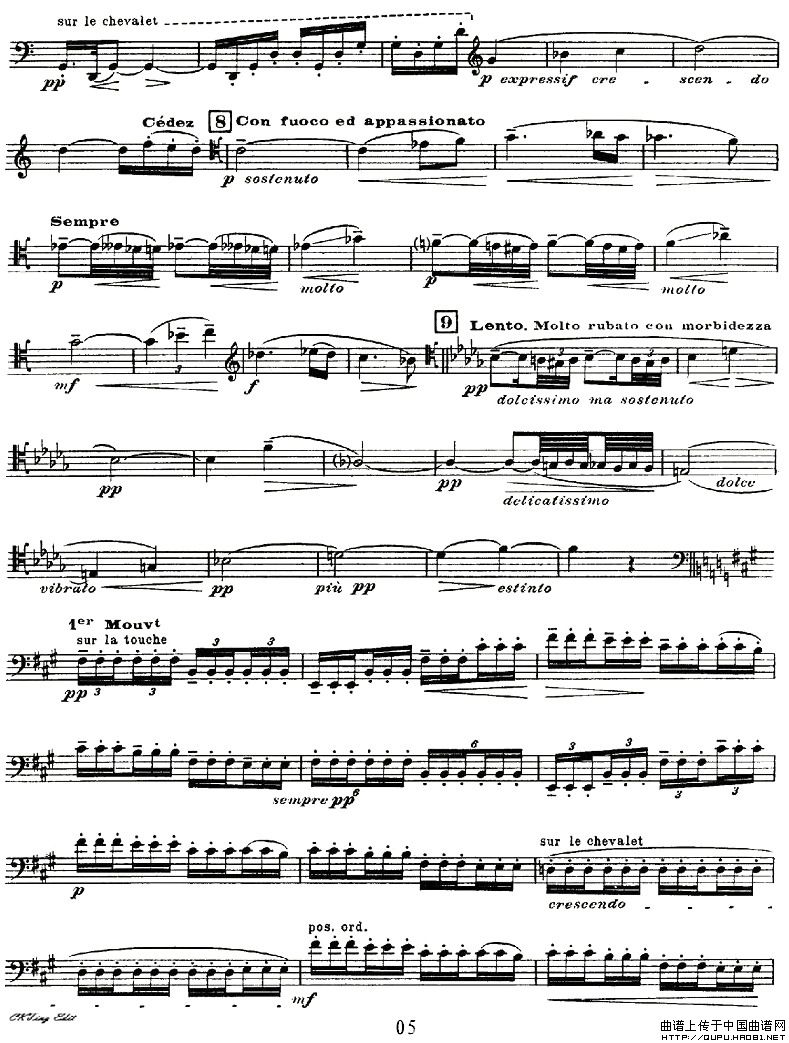 Sonata（大提琴奏鸣曲）小提琴谱