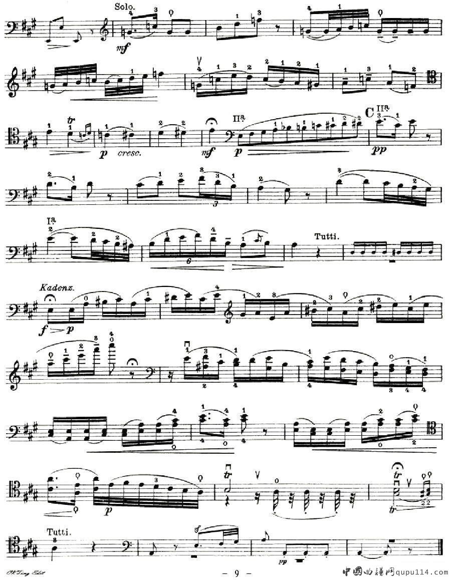 J. Haydn Concerto in D Major（海顿D大调大提琴协奏曲 [大提琴谱]）