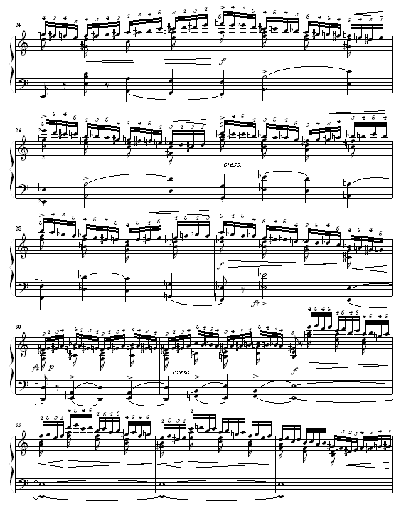 半音练习曲钢琴谱