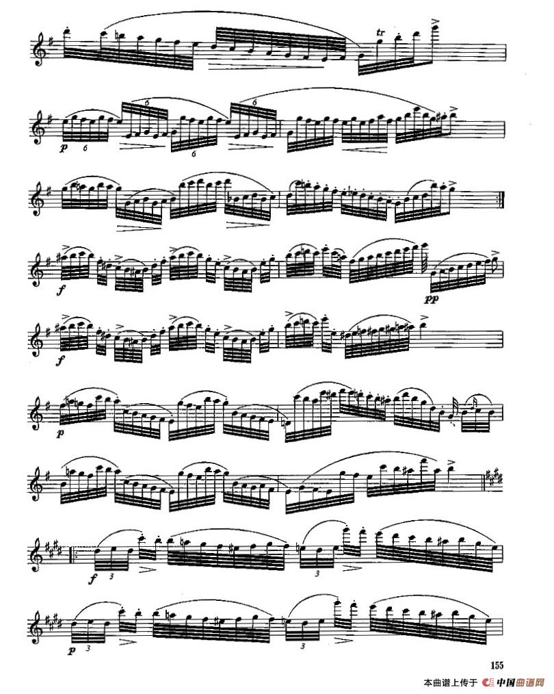 长笛八级考级曲谱（第四部分3—4）长笛谱